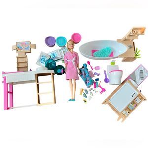 Barbie Doll Wellness Masks Spa and Bathroom Playsets with Accessories